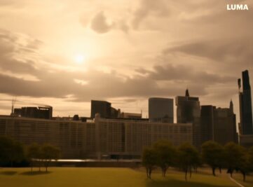 these two man meets in the park and shake hands-385871