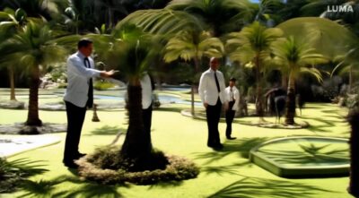 these two man starts dancing while they keep on looking in the camera-a5d0dc