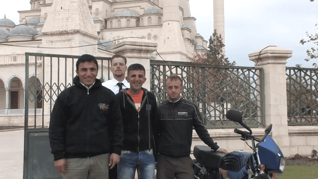 iwan&han composition in front of the mosque